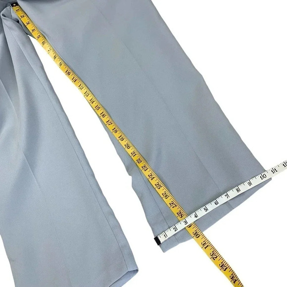 NYP Suits Vintage Embroidered Blazer Pantsuit Two Piece Set Size 14 Ash Blue - Picture 15 of 16